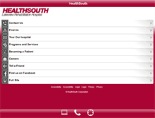 Tablet Screenshot of healthsouthlakeview.com